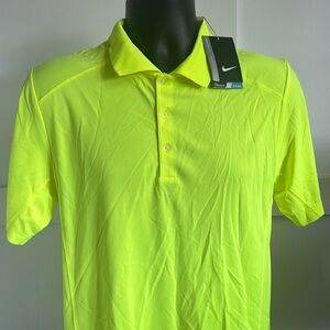 Nike Dri fit golf polo yellow/volt size small new with tags